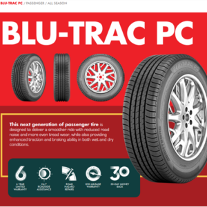 175/60R15 ARMSTRONG BLU-TRAC PC 81H M+S 700-A-A 85K+ ROAD HAZARD