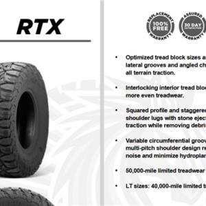LT245/75R17 PEGASUS RTX R/T 121/118Q 10PLY 40K+ ROAD HAZARD